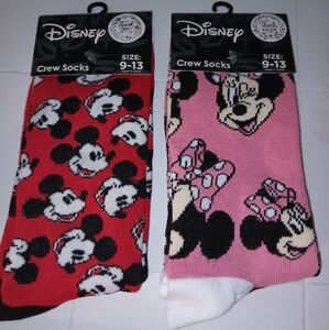 Disney Mickey and Minnie Mouse Crew Socks